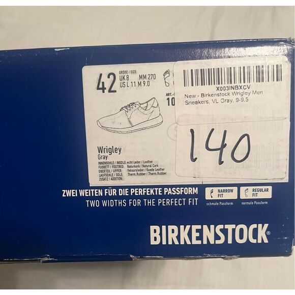 Birkenstock Wrigley Sneakers Gray Suede NEW NIB - Picture 8 of 8